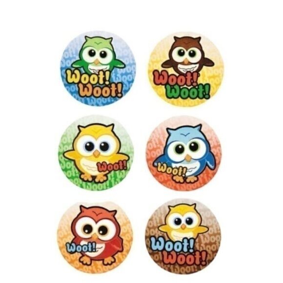 Owl Sticker Roll 100 Count - Picture 2 of 3